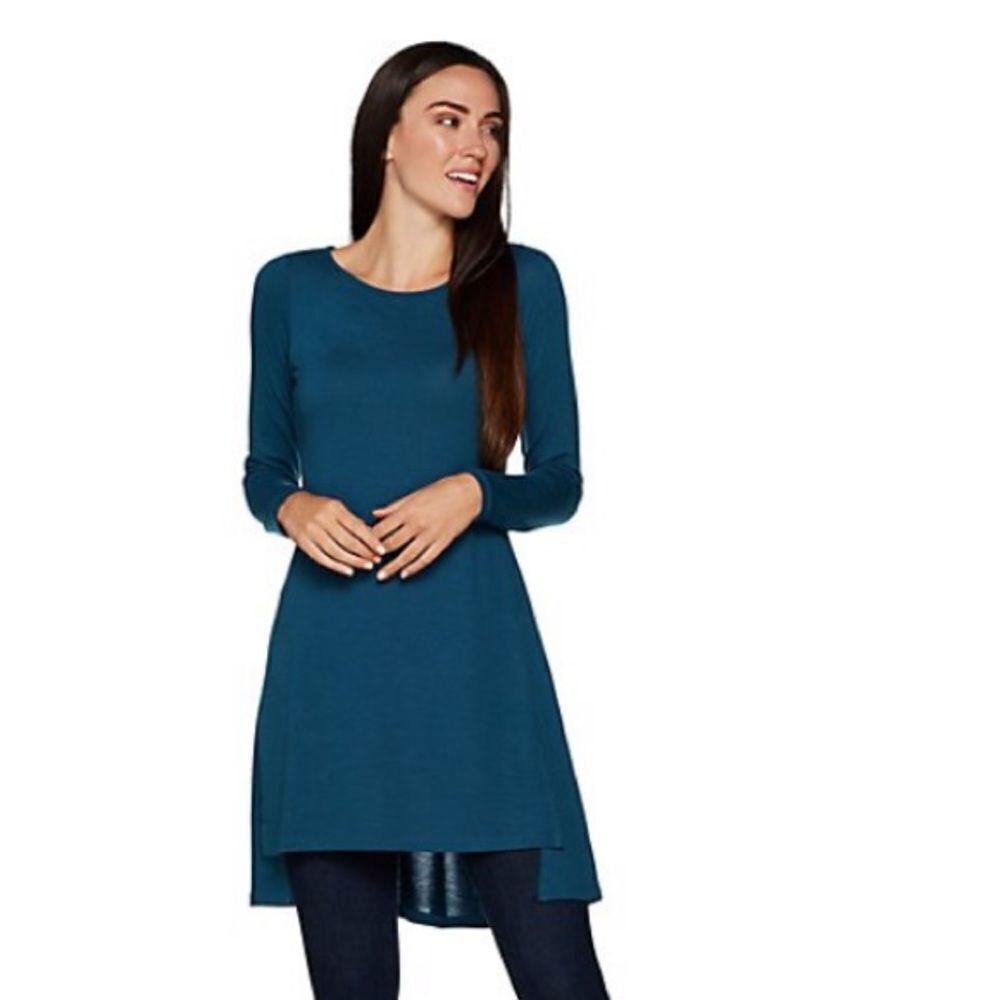 Lisa Rinna Collection Split Side Knit Tunic Top